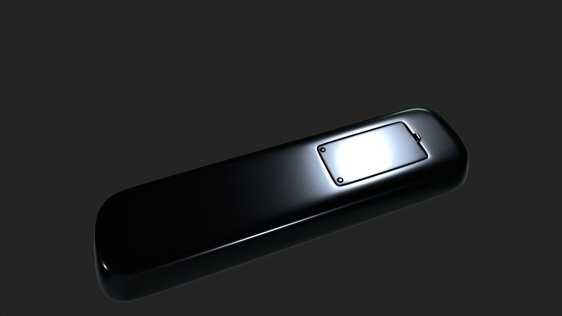 TV Remote Low-poly 3D model_10