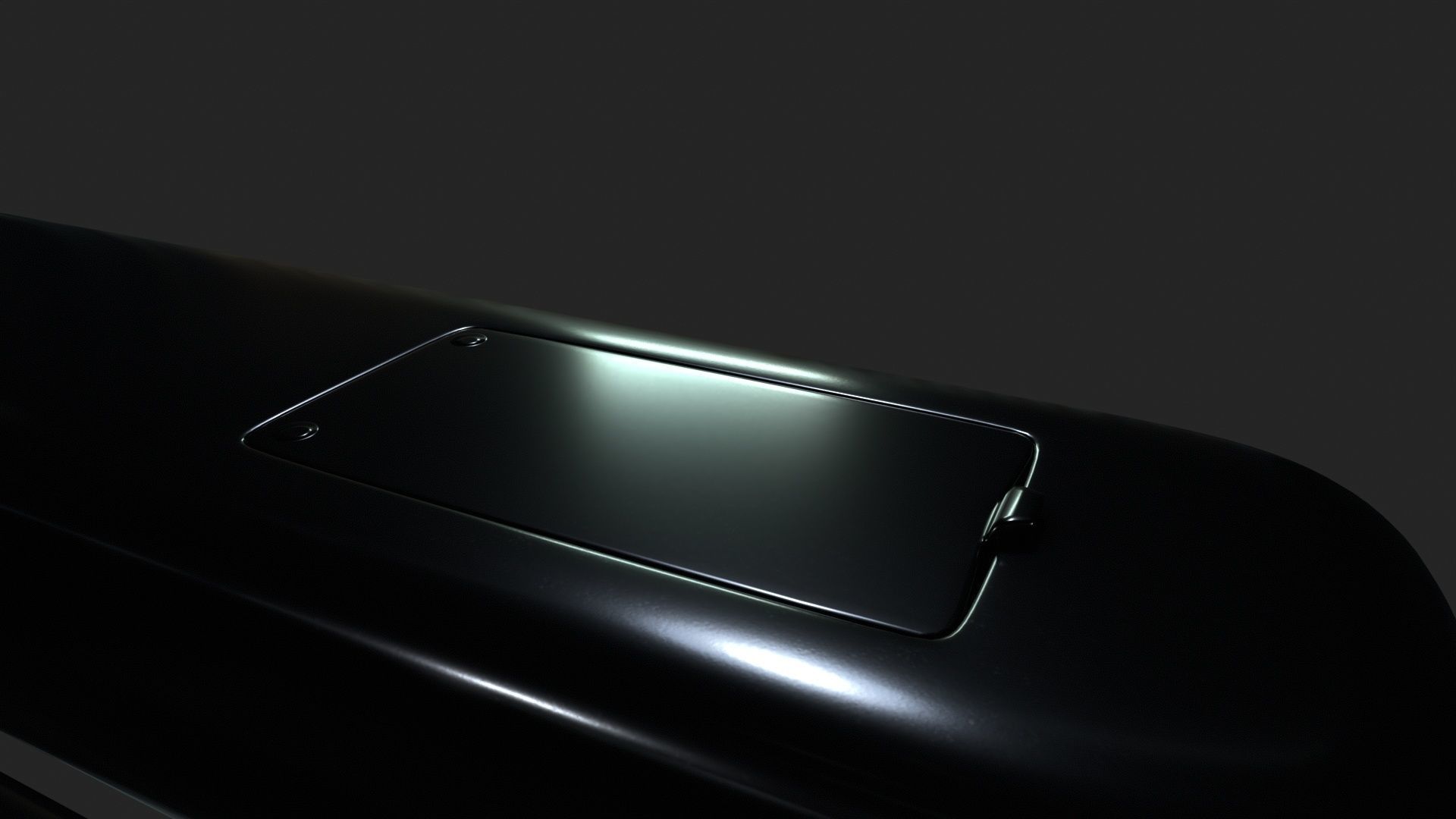 TV Remote Low-poly 3D model_6