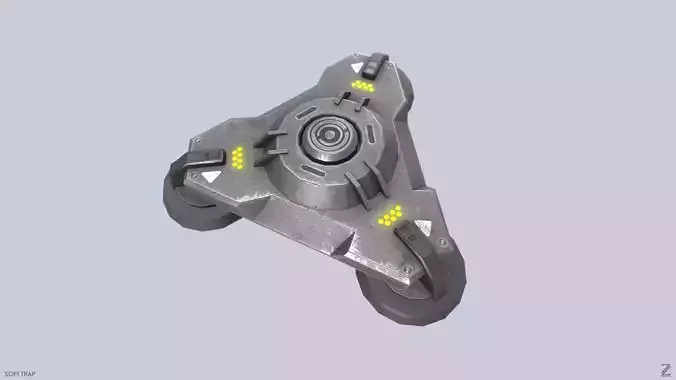 Sci fi trap Low-poly 3D model