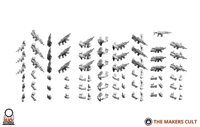 Universal Guard - Arms Pack 3D print model Universal Guard - Arms Pack 3D print model