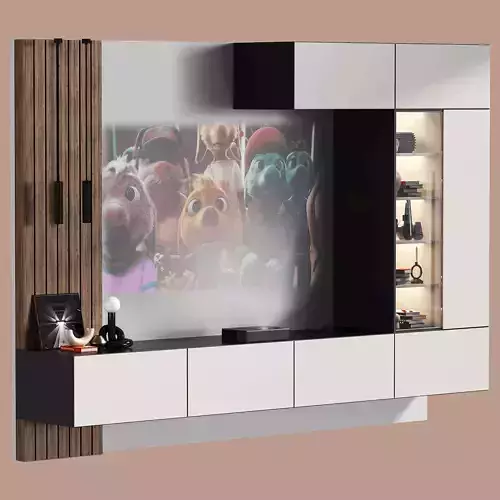TV wall with Xiaomi laser projector