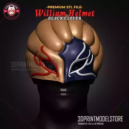 Black Clover William Vageance Mask - Anime Cosplay Helmet