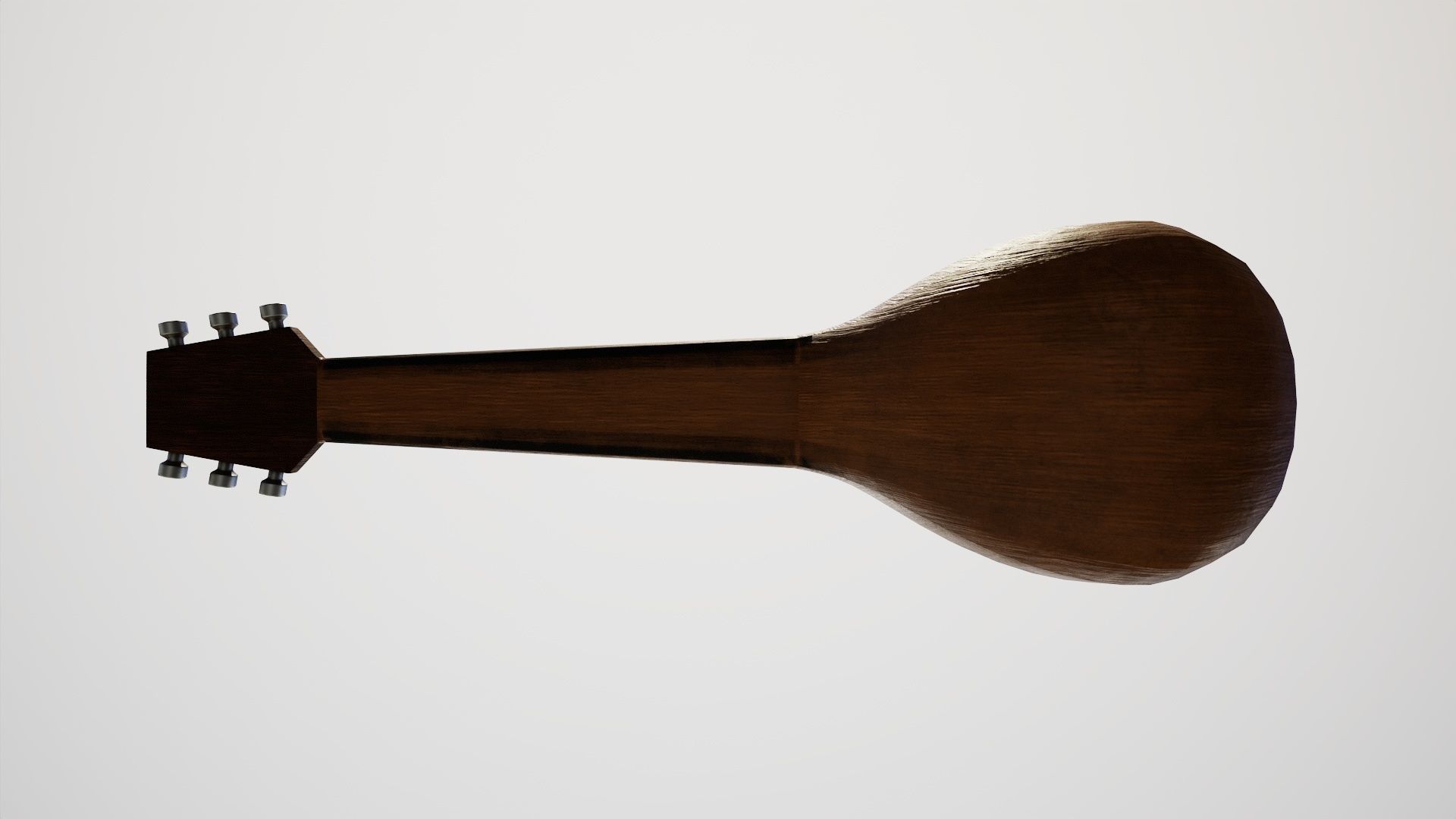 Medieval Bard Guitar Low-poly 3D model_4