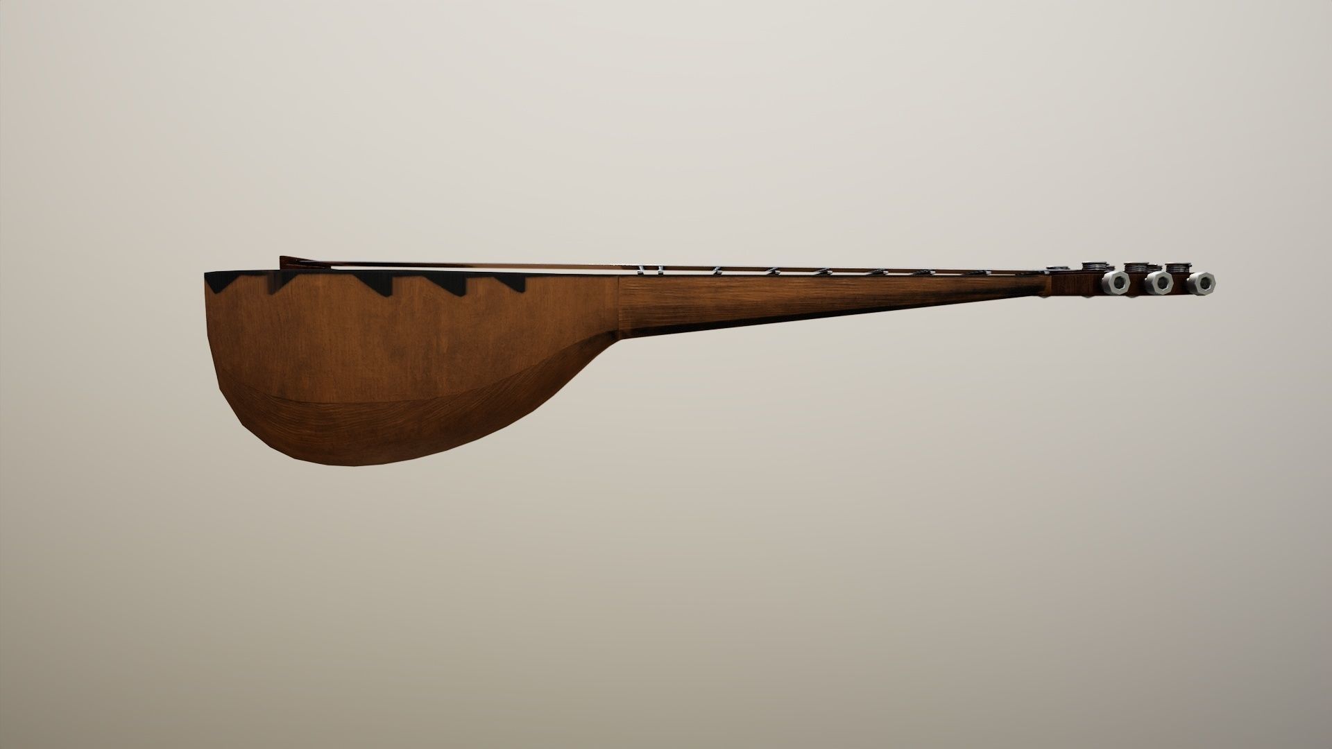 Medieval Bard Guitar Low-poly 3D model_2