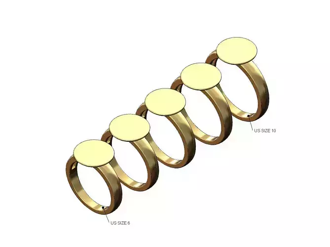 Round disk ring US suzes 6to10