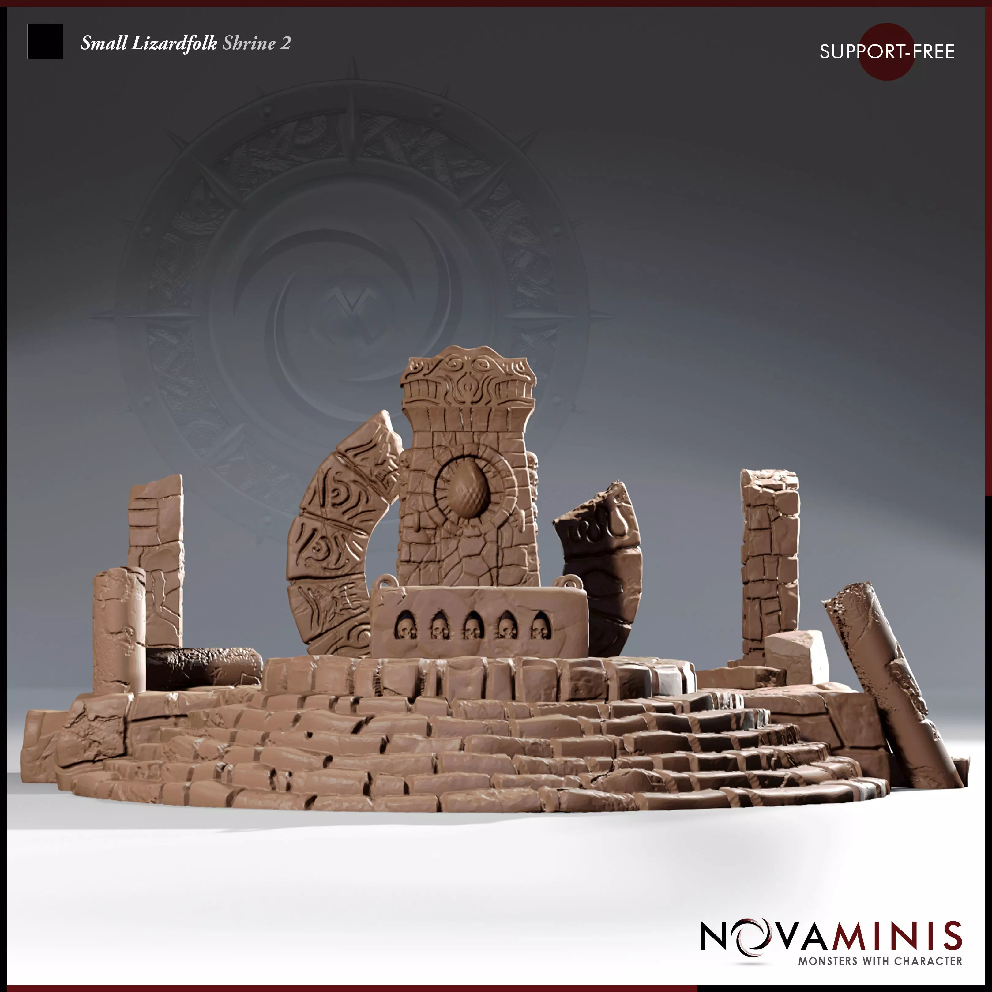 Small Lizardfolk Shrine 3D print model_0