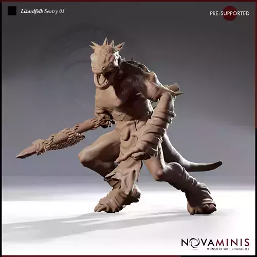Lizardfolk Sentry 01 3D print model