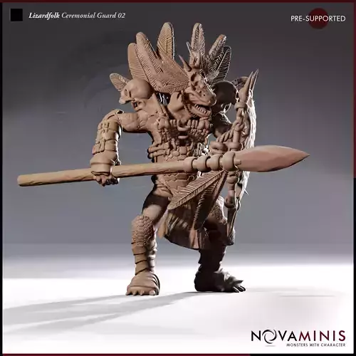 Lizardfolk Ceremonial Guard 02 3D print model