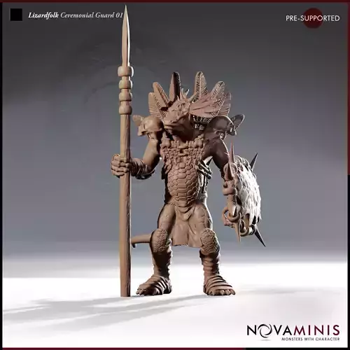Lizardfolk Ceremonial Guard 01 3D print model