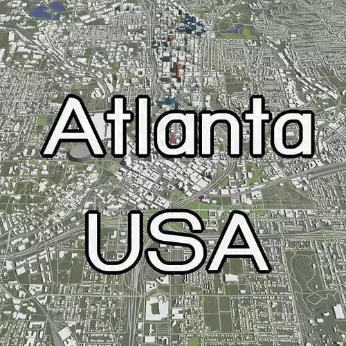 Atlanta USA - city and urban 3D model
