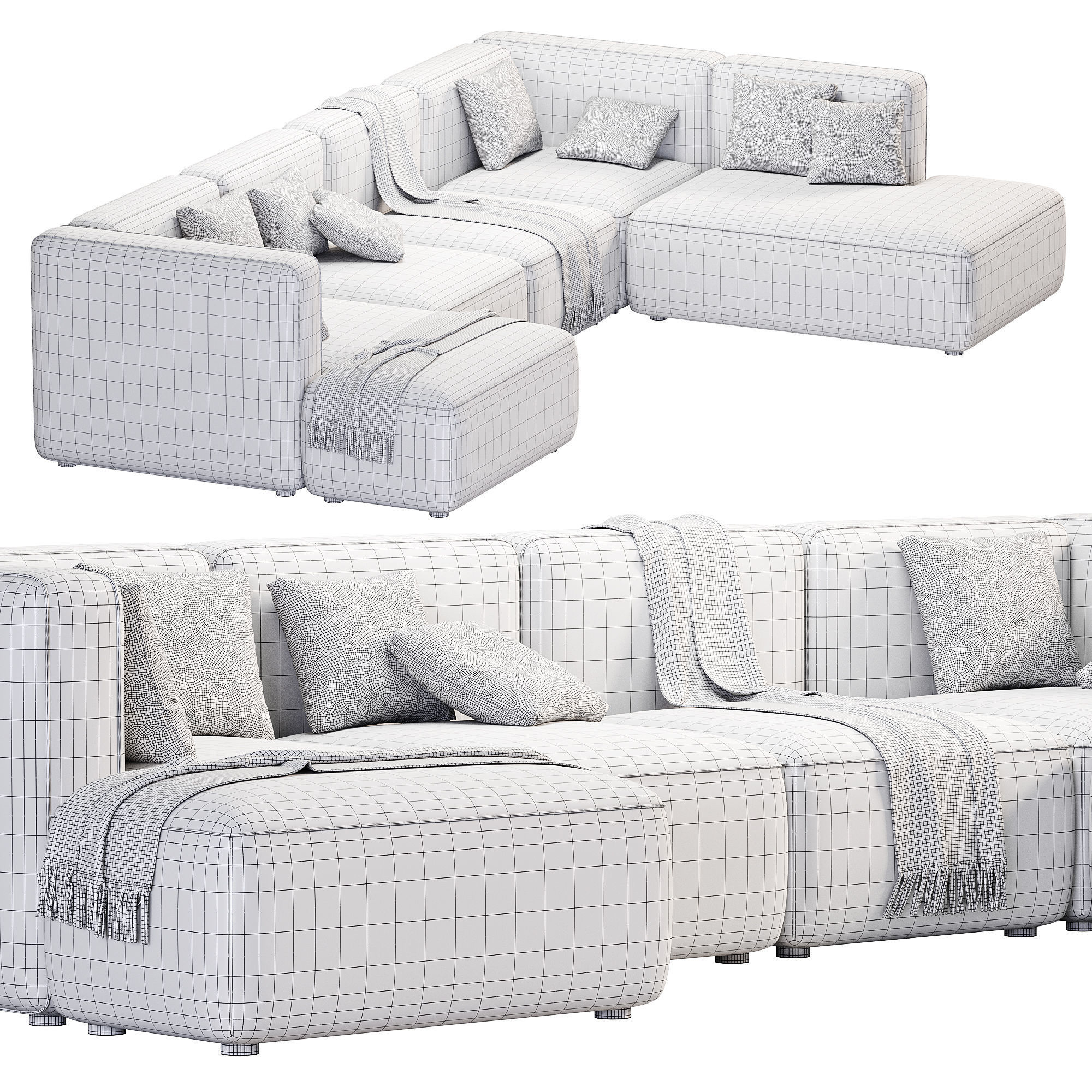 BASECAMP FAMILY left Modular Sofa by makenordic 3D model_3