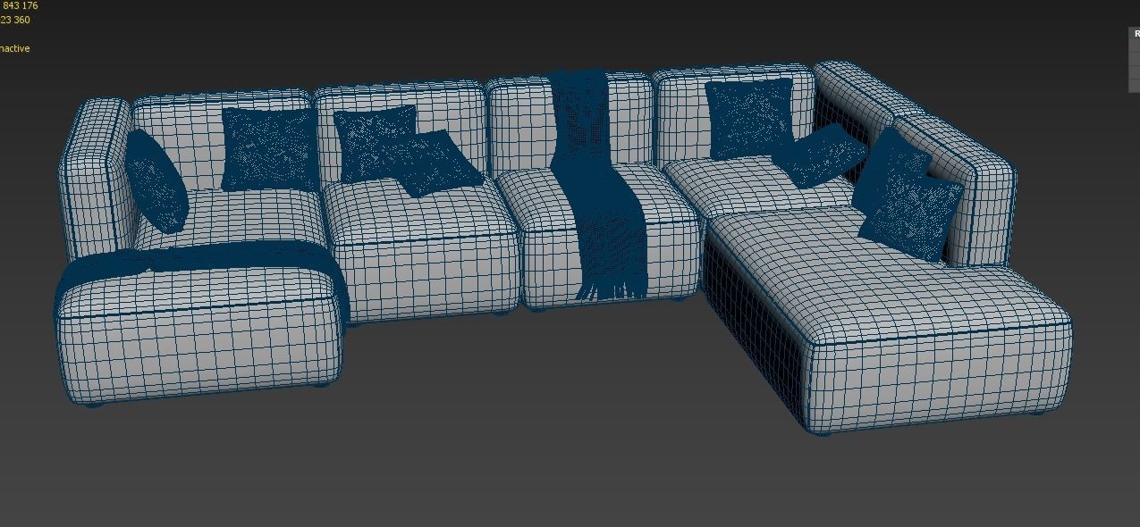BASECAMP FAMILY left Modular Sofa by makenordic 3D model_5