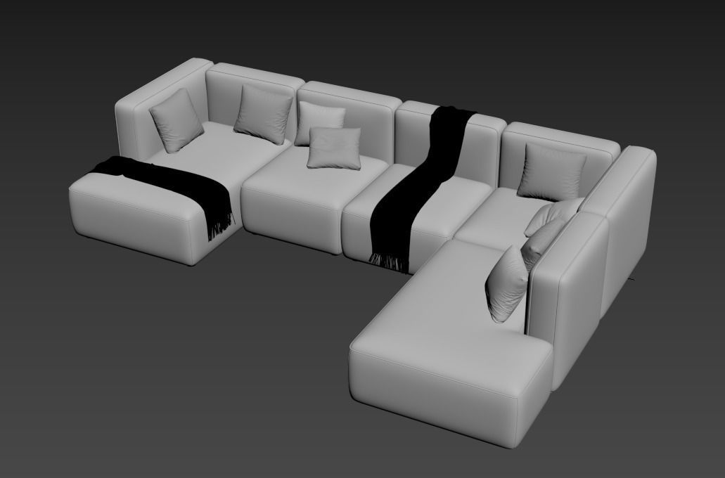 BASECAMP FAMILY left Modular Sofa by makenordic 3D model_9