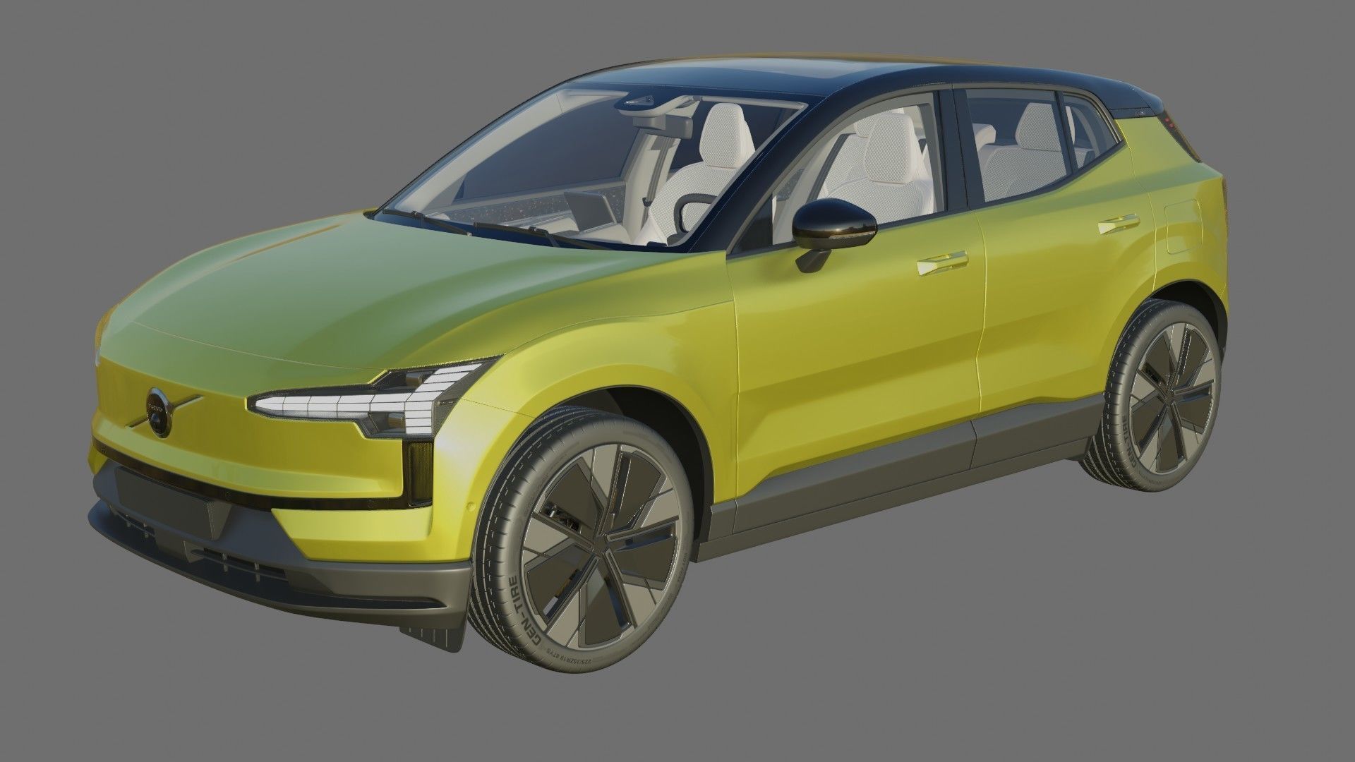 Volvo EX30 2025 with interior 3D model_20