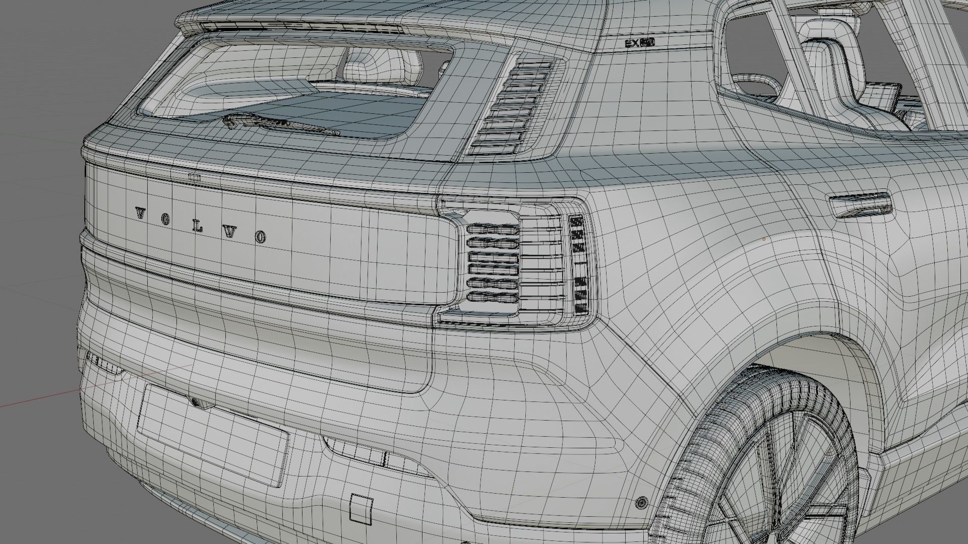 Volvo EX30 2025 with interior 3D model_29