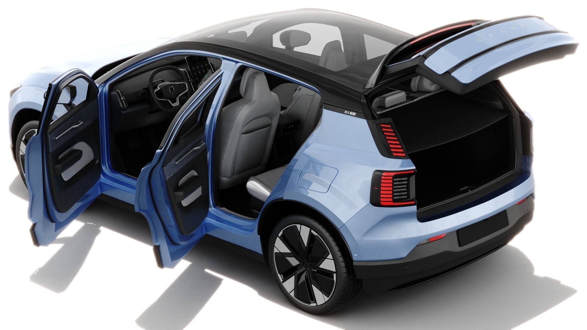 Volvo EX30 2025 with interior 3D model_2