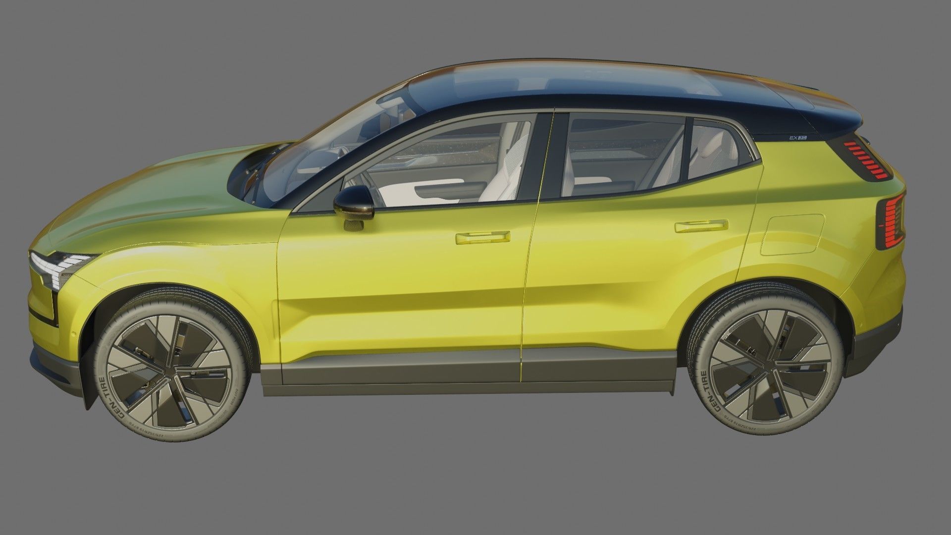Volvo EX30 2025 with interior 3D model_22