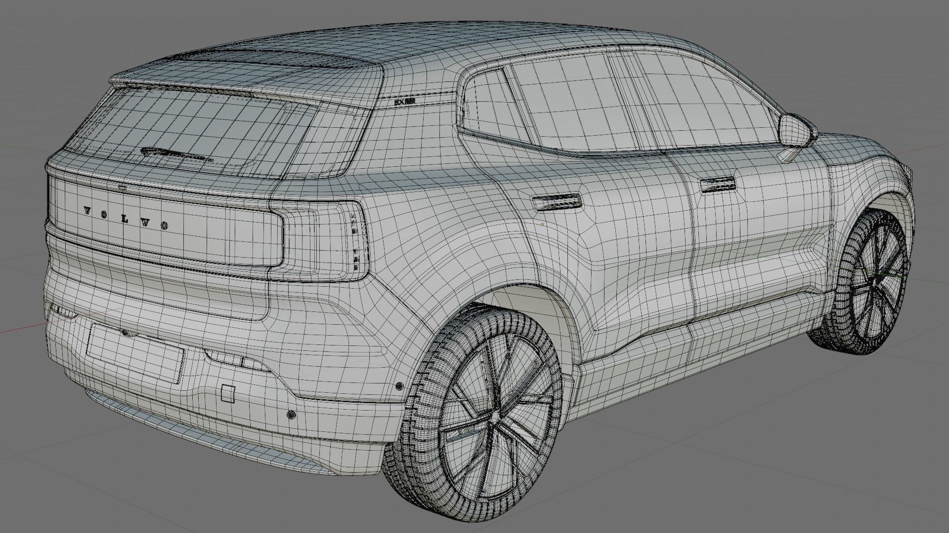 Volvo EX30 2025 with interior 3D model_27