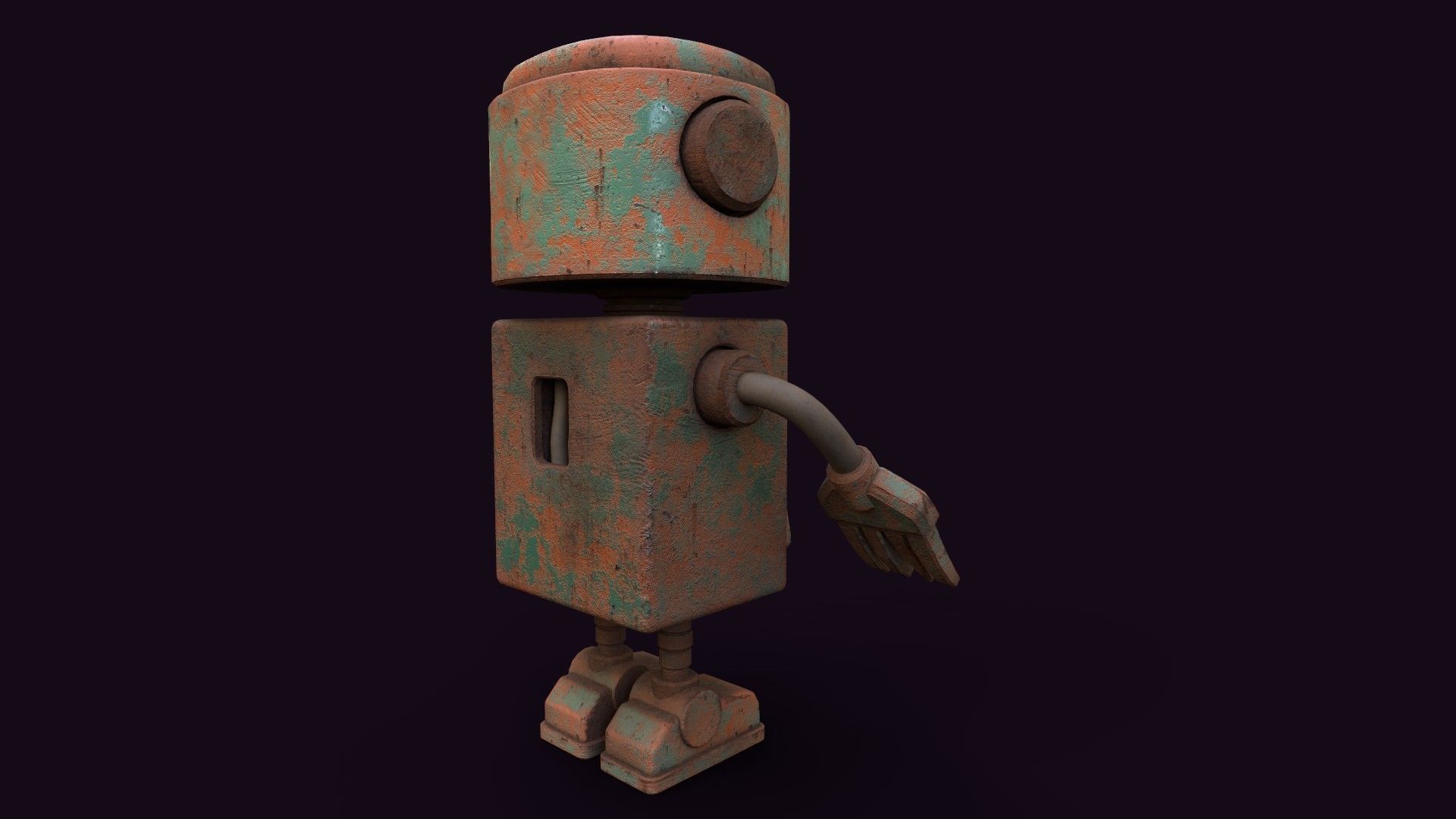 Stylized Robot Butcher Low-poly 3D model_20