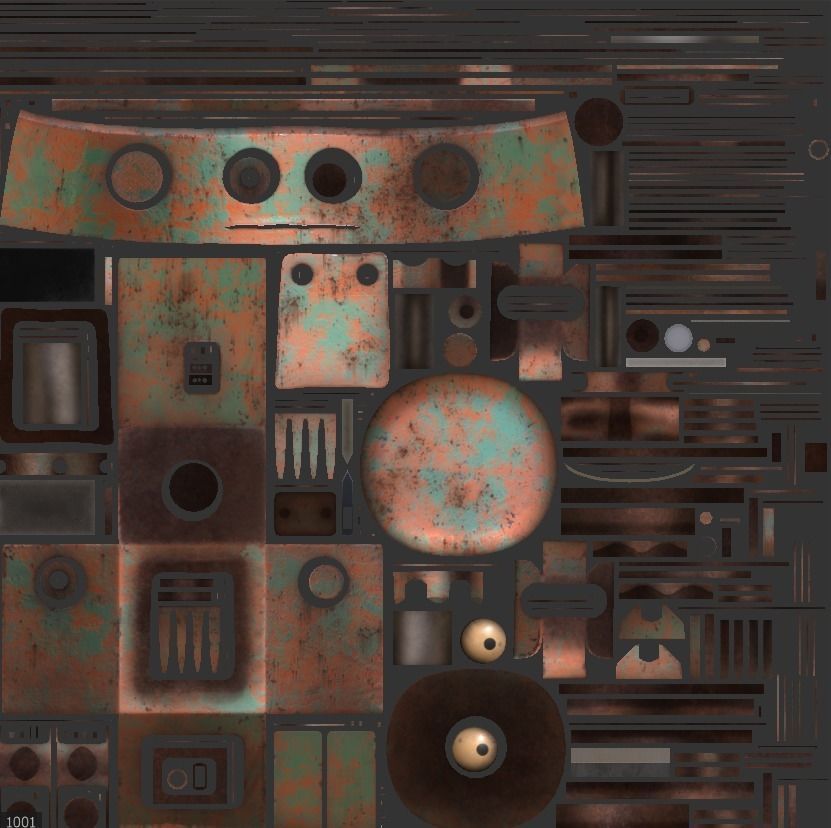 Stylized Robot Butcher Low-poly 3D model_21