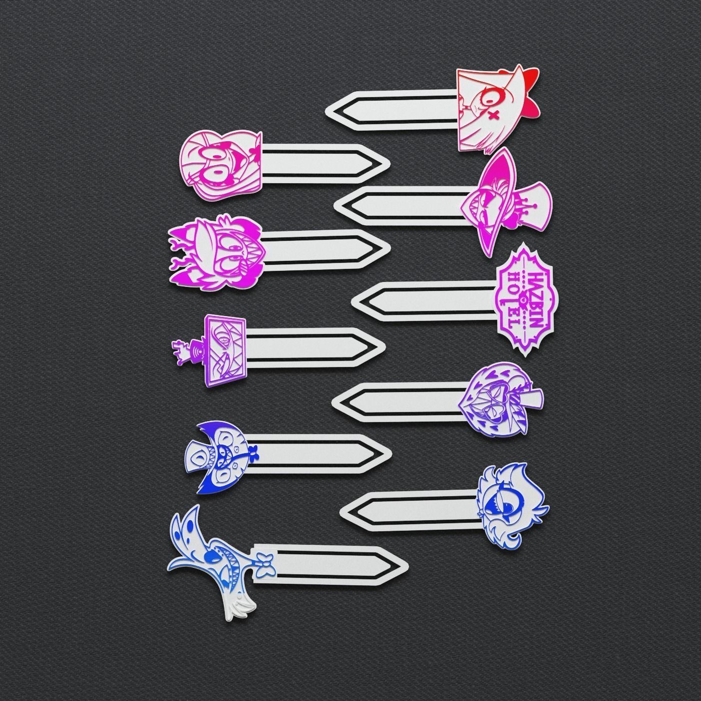 HAZBIN HOTEL - BOOK MARK- 3D print model_1