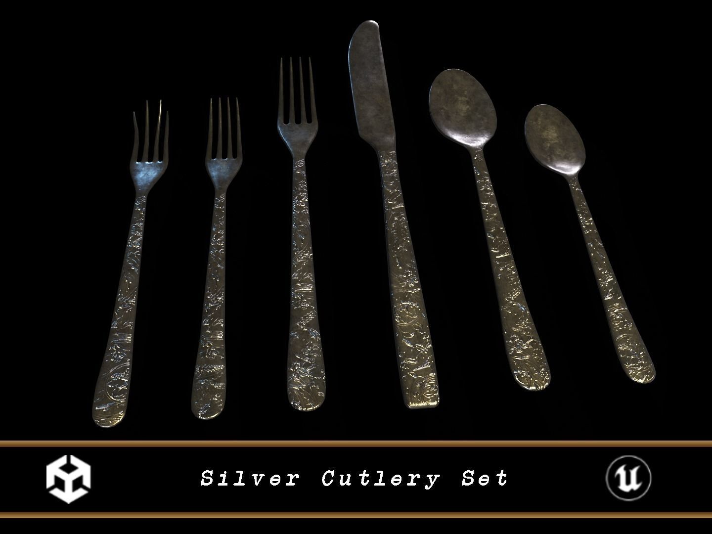 Medieval Dishes Set 3D Model Collection_13