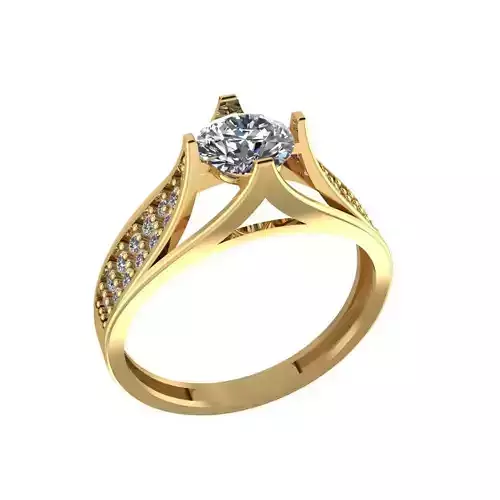 A gold or diamond ring is light and elegant