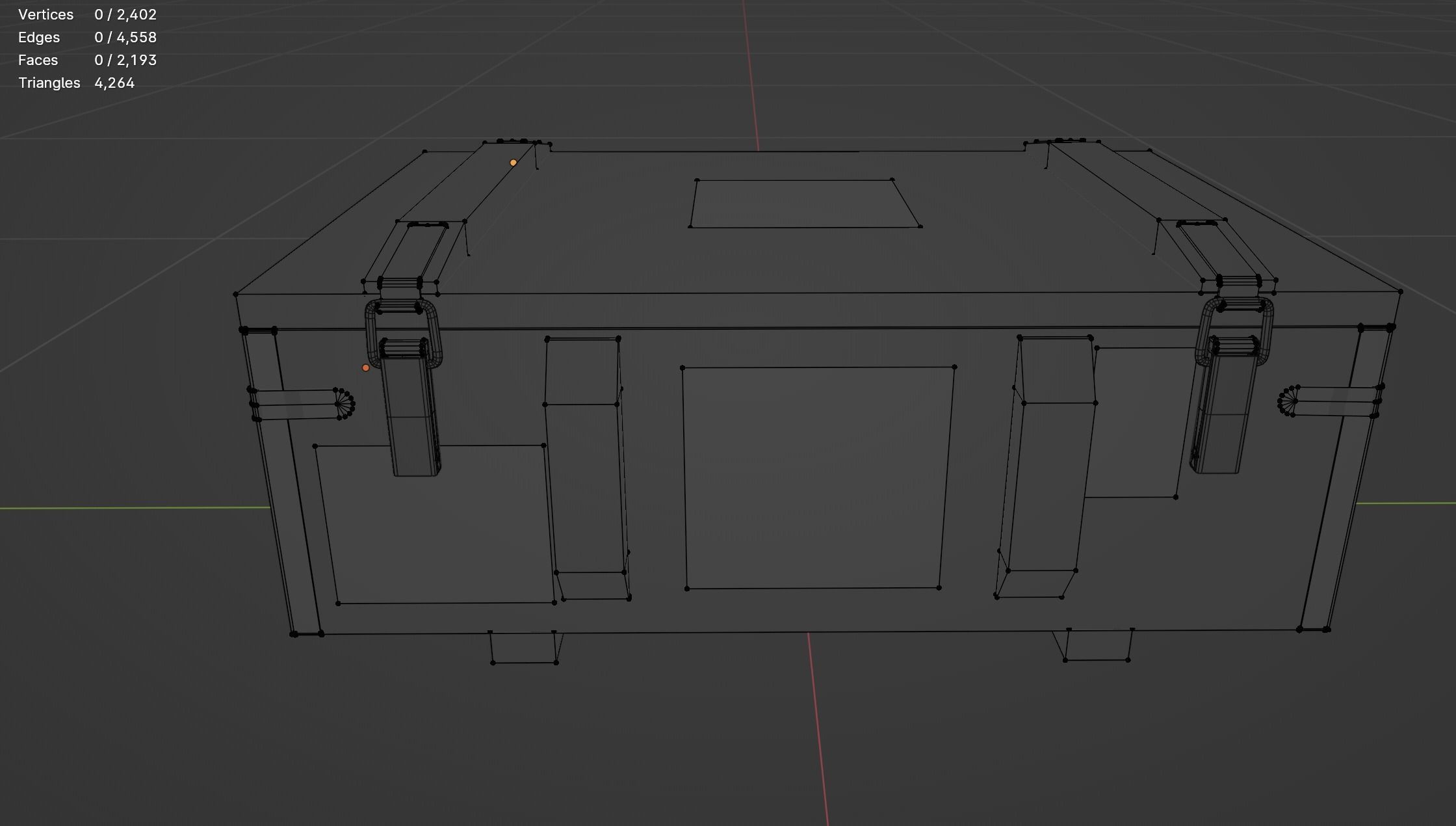 Military Box Low-poly 3D model_4