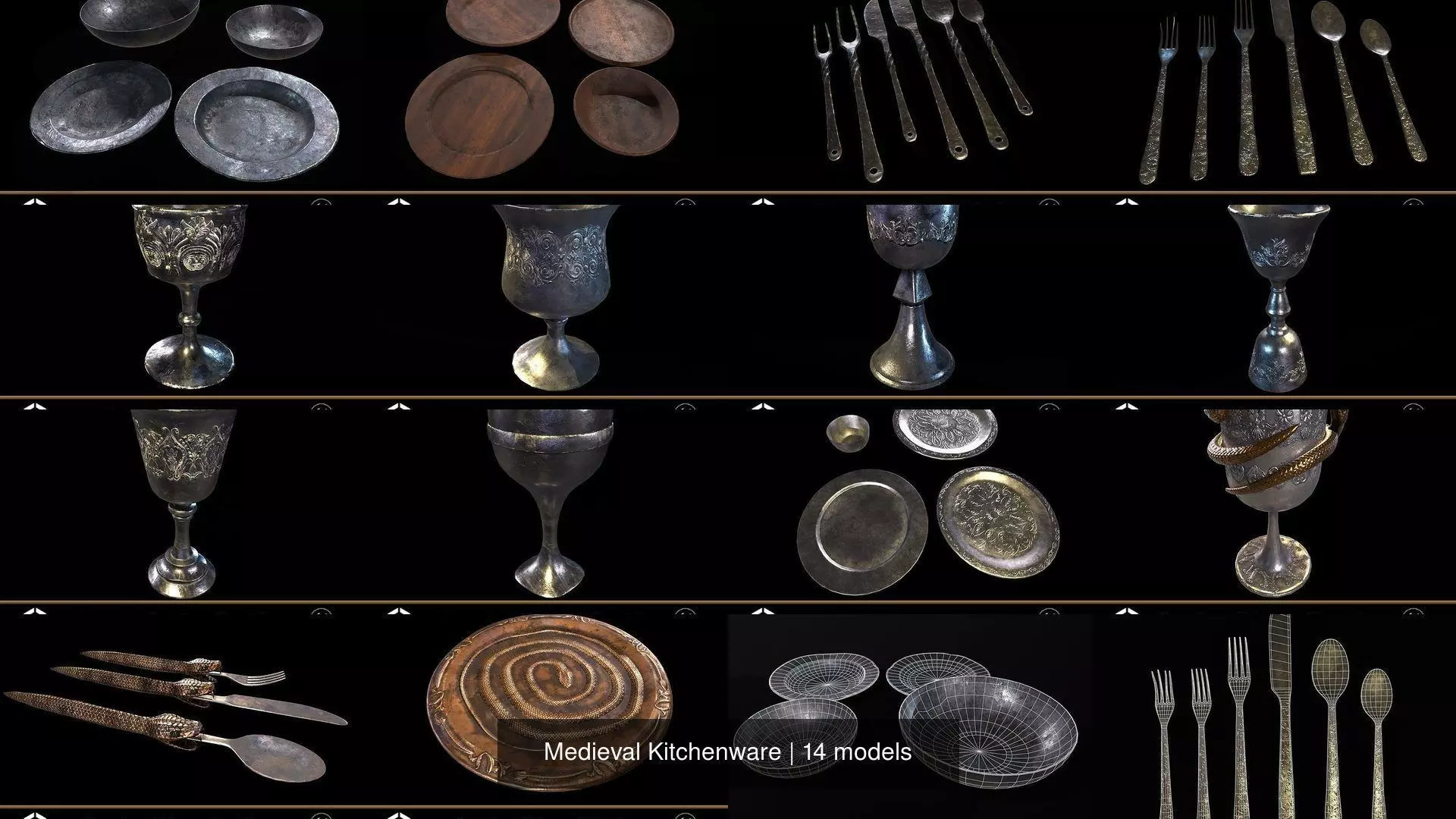 Medieval Kitchenware 3D Model Collection_15