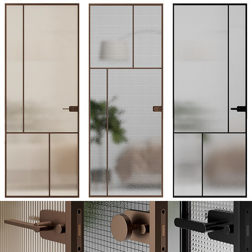 Glas Italia Sherazade Interior Swing Doors Variations 2 3D model