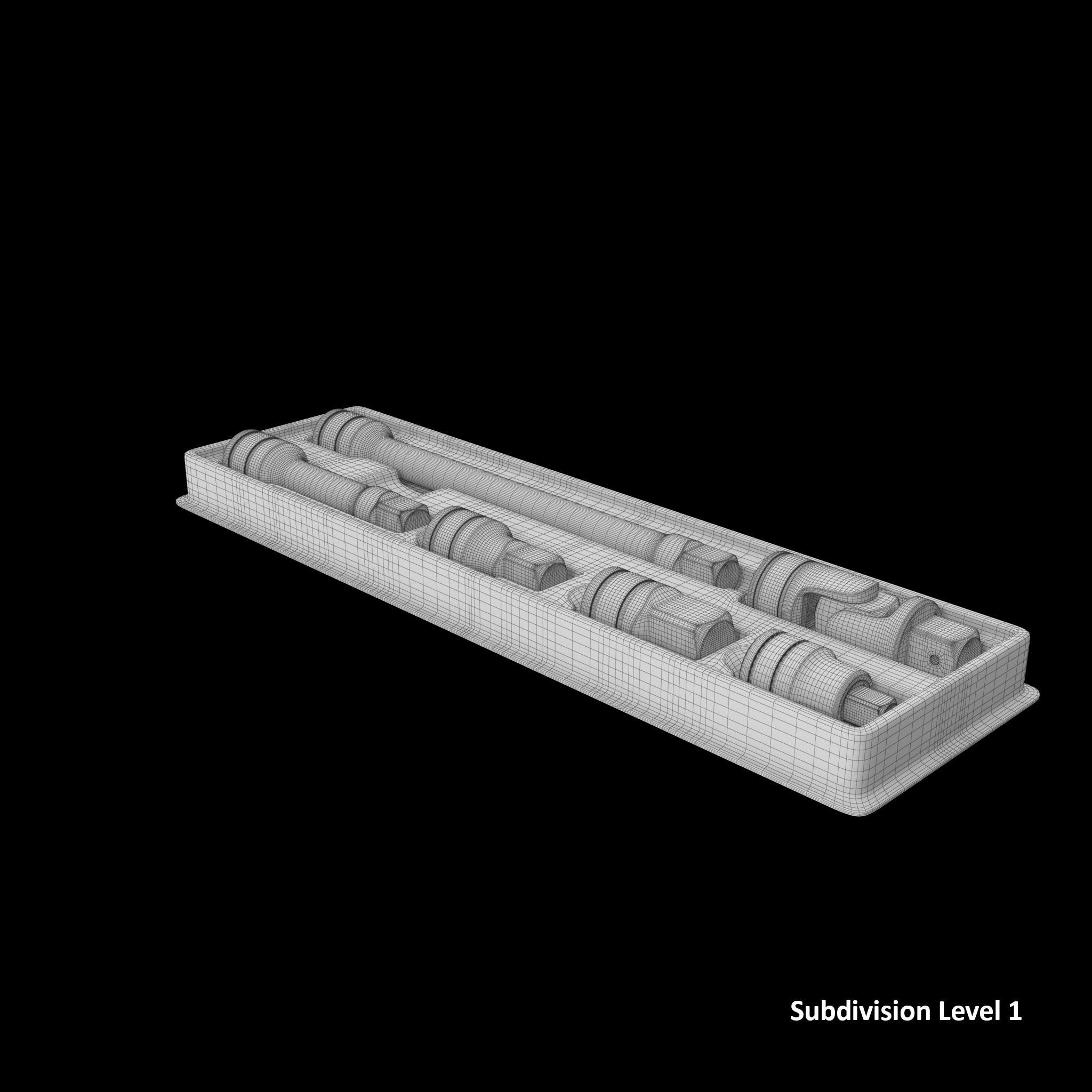Agggl GFAT1E Drive Adaptor Extension Box Low-poly 3D model_11