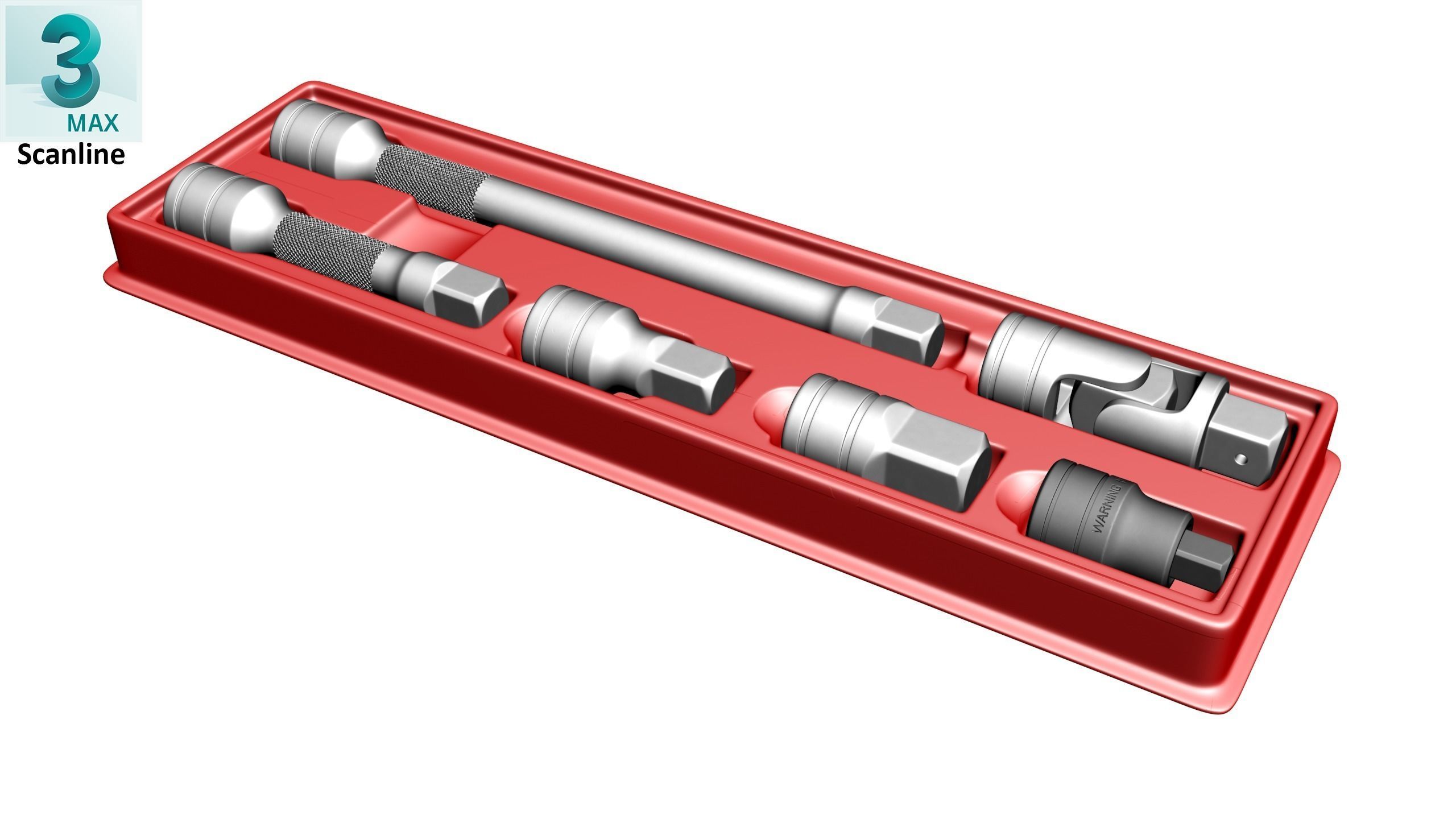 Agggl GFAT1E Drive Adaptor Extension Box Low-poly 3D model_26