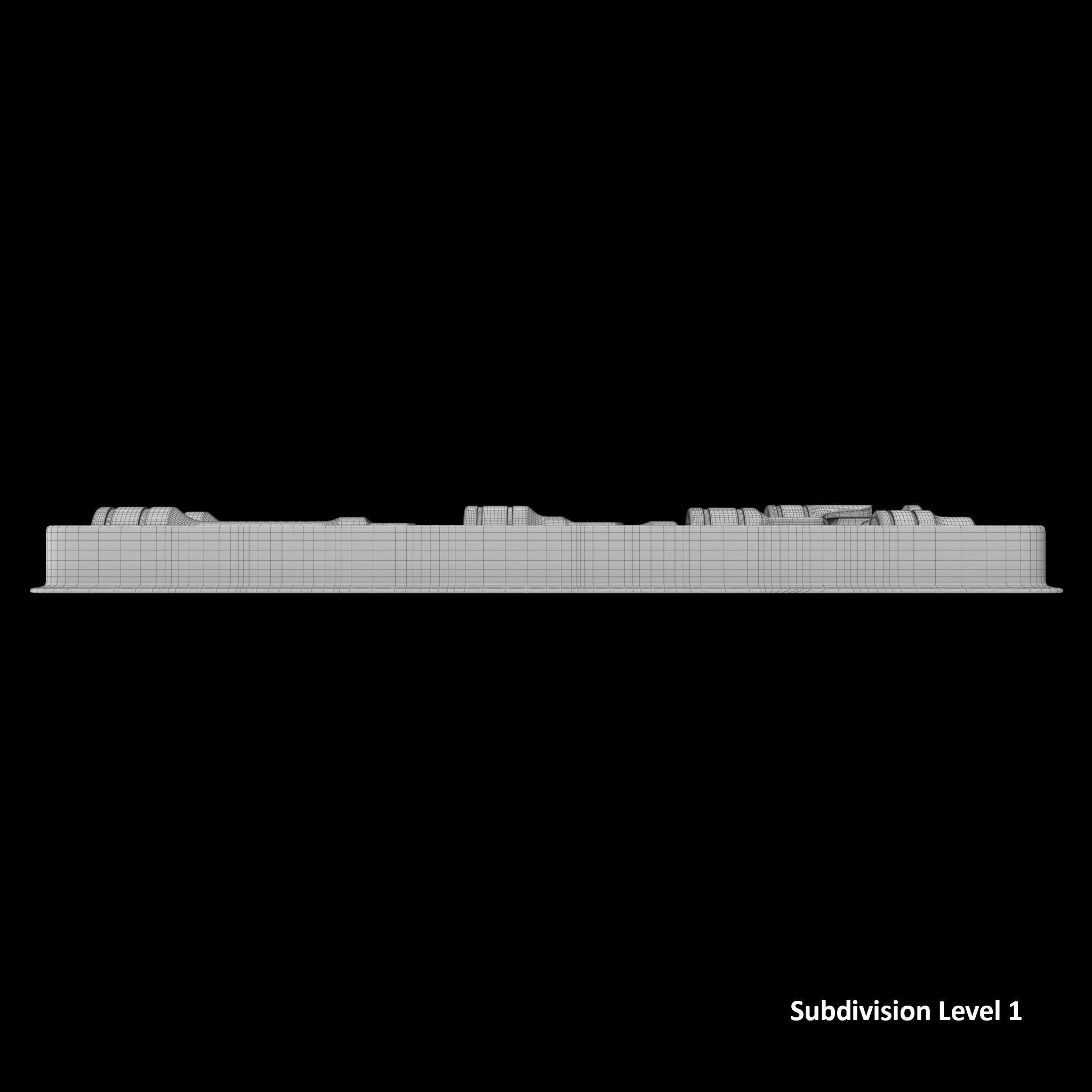 Agggl GFAT1E Drive Adaptor Extension Box Low-poly 3D model_15