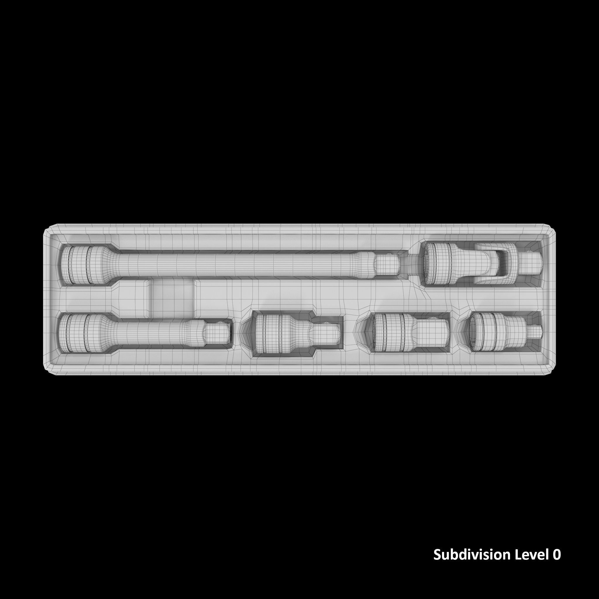 Agggl GFAT1E Drive Adaptor Extension Box Low-poly 3D model_8