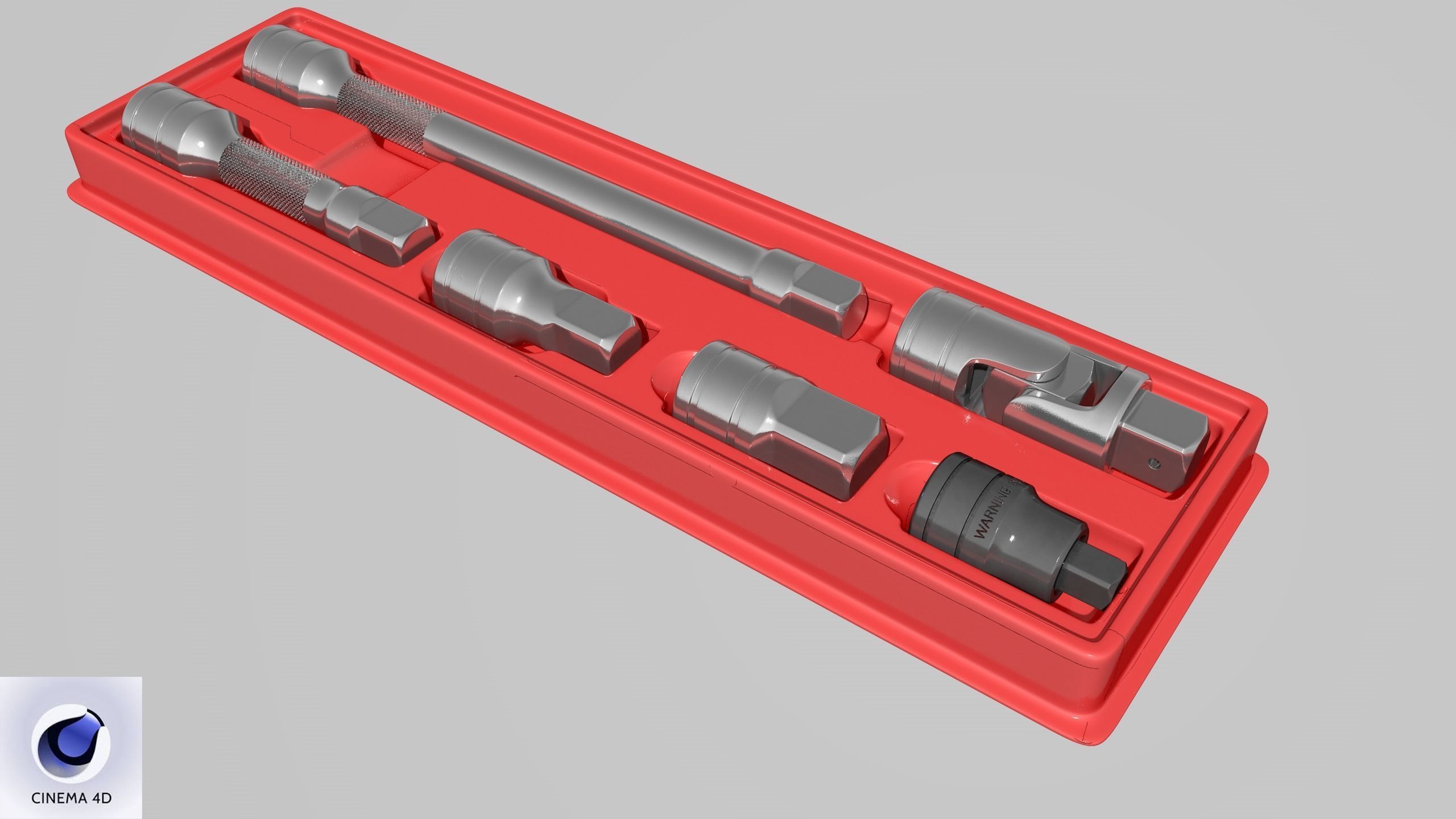 Agggl GFAT1E Drive Adaptor Extension Box Low-poly 3D model_30