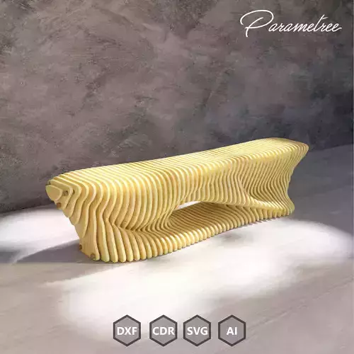 Parametric Bench 03 Design for Home Office digital download dxf