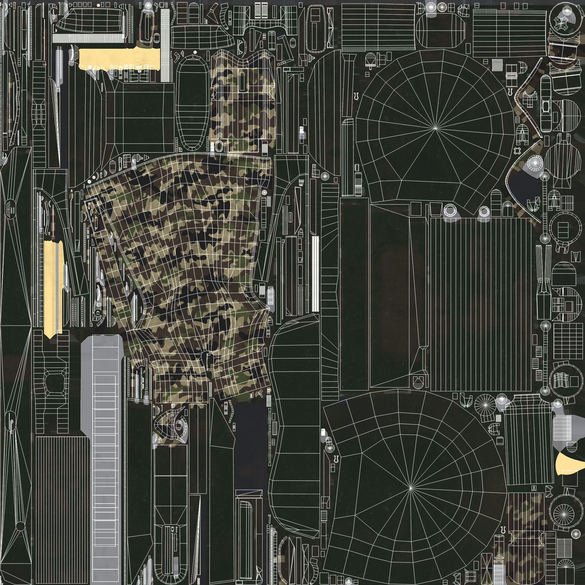 Grenade Launcher 02 Military Green Generic PBR Low-poly 3D model_44