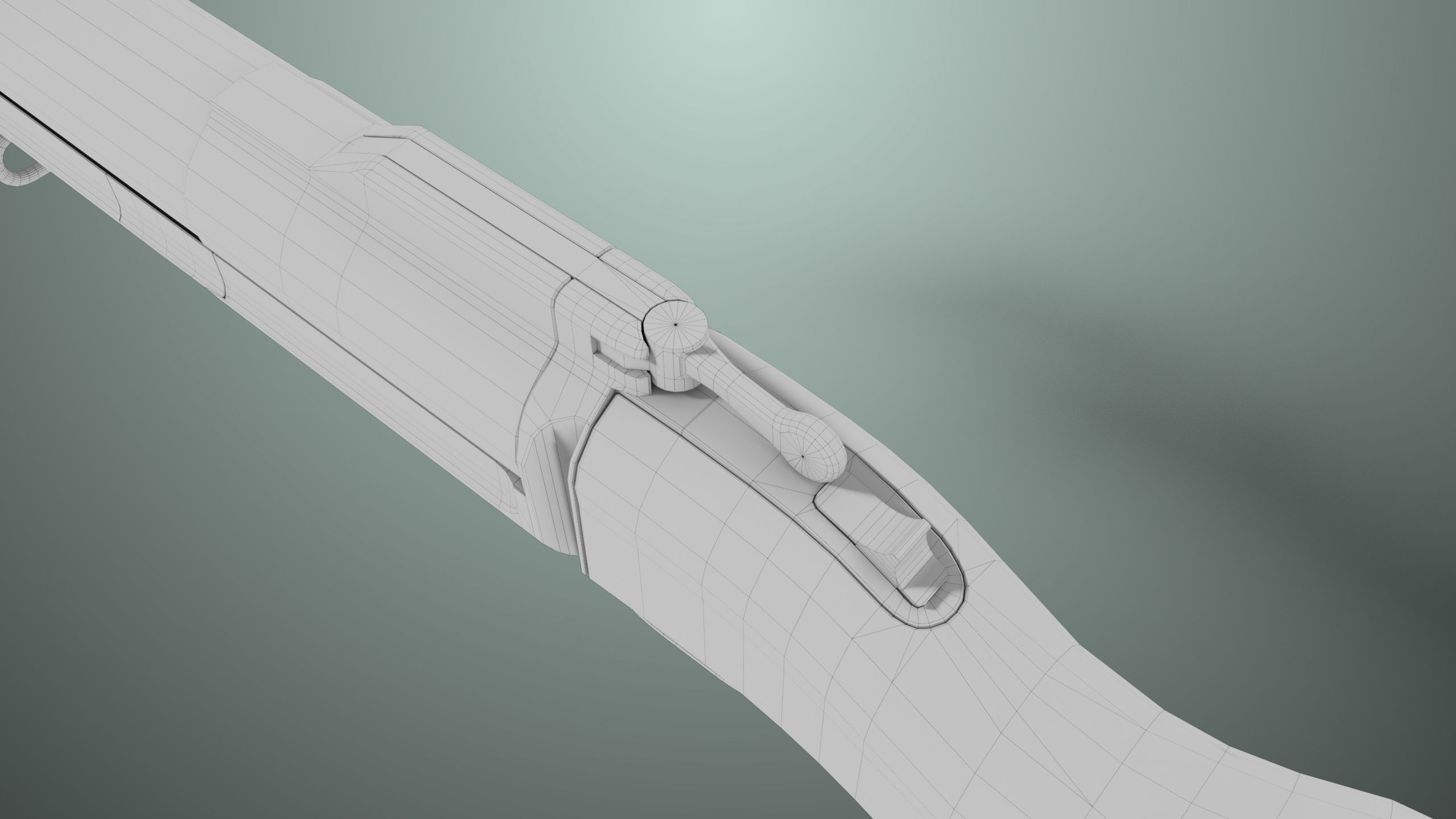 Grenade Launcher 02 Military Green Generic PBR Low-poly 3D model_30