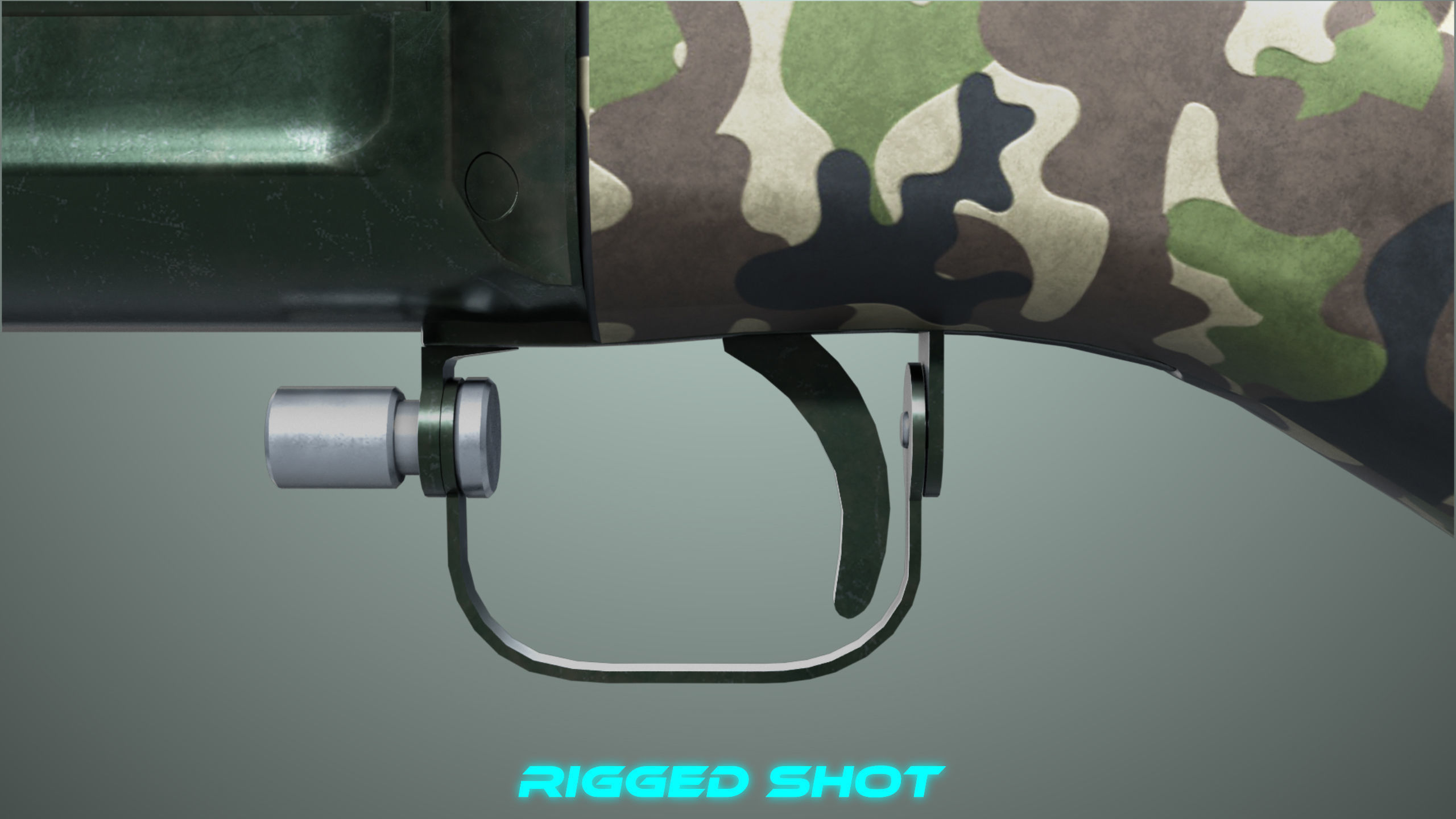 Grenade Launcher 02 Military Green Generic PBR Low-poly 3D model_17