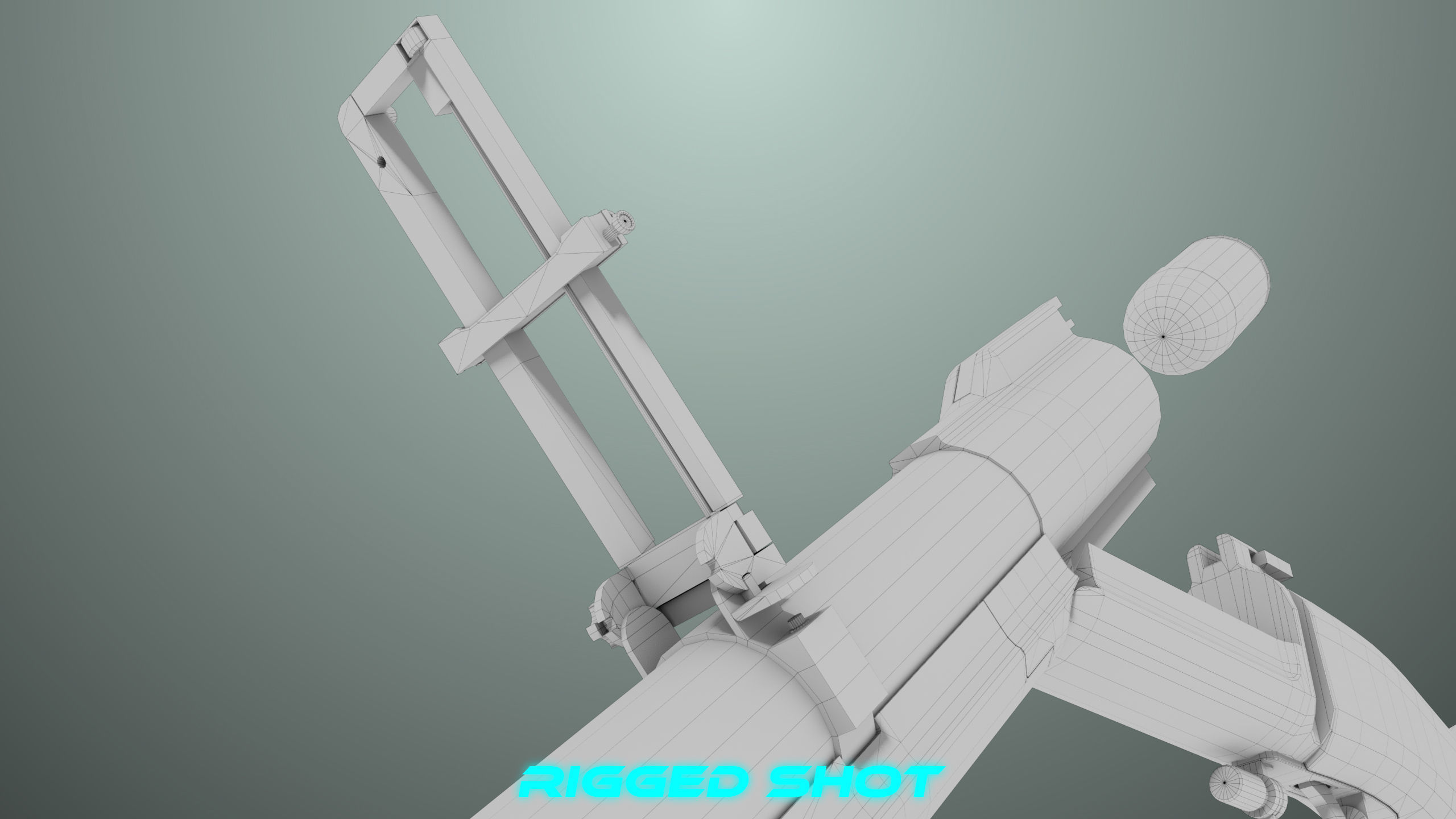 Grenade Launcher 02 Military Green Generic PBR Low-poly 3D model_42