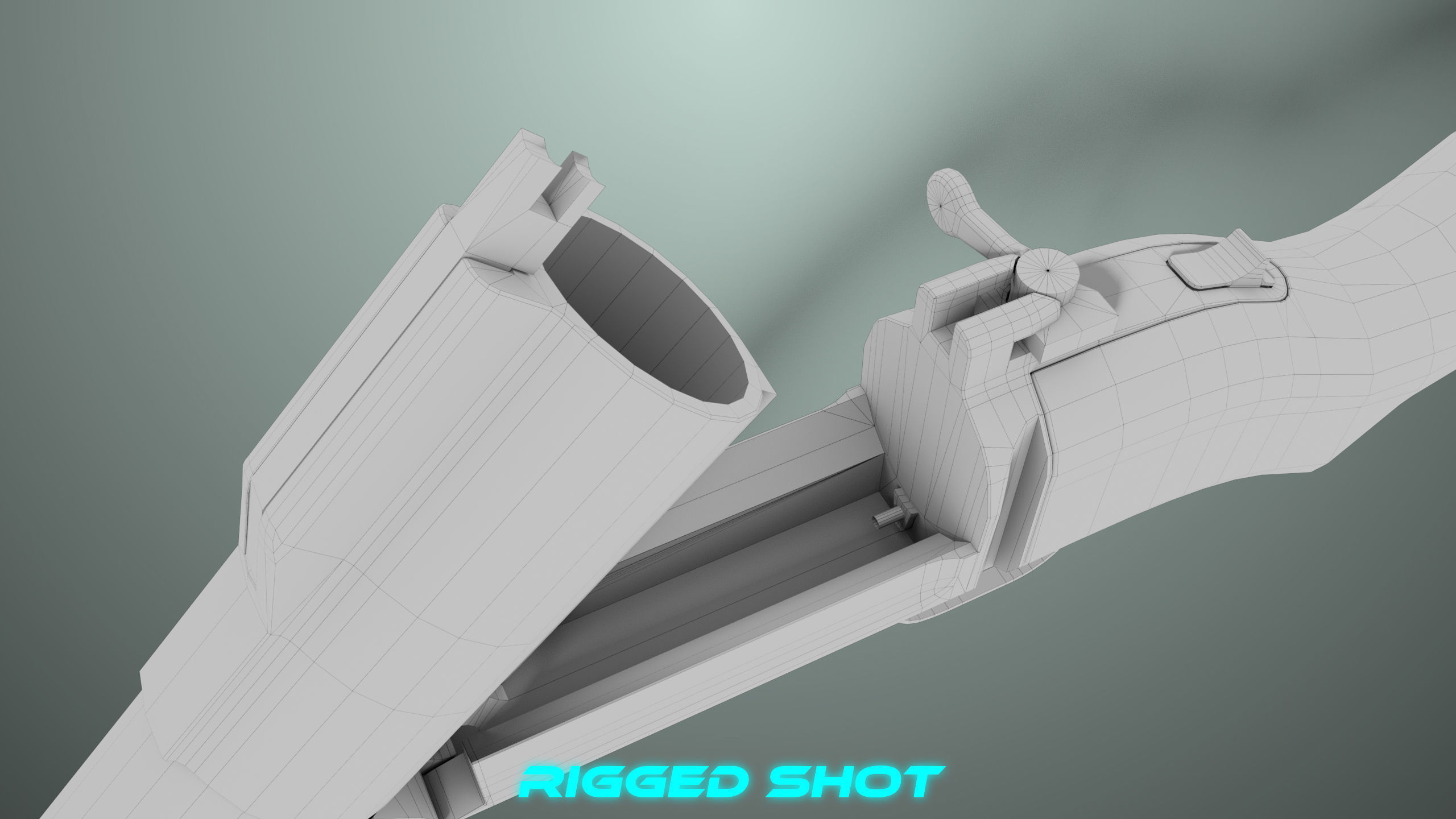 Grenade Launcher 02 Military Green Generic PBR Low-poly 3D model_43