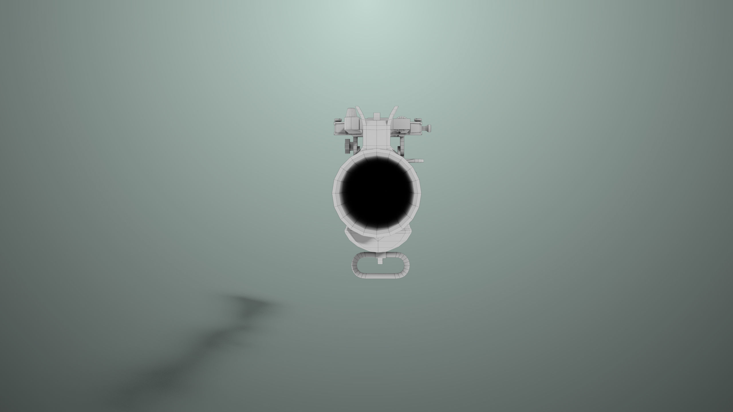 Grenade Launcher 02 Military Green Generic PBR Low-poly 3D model_23