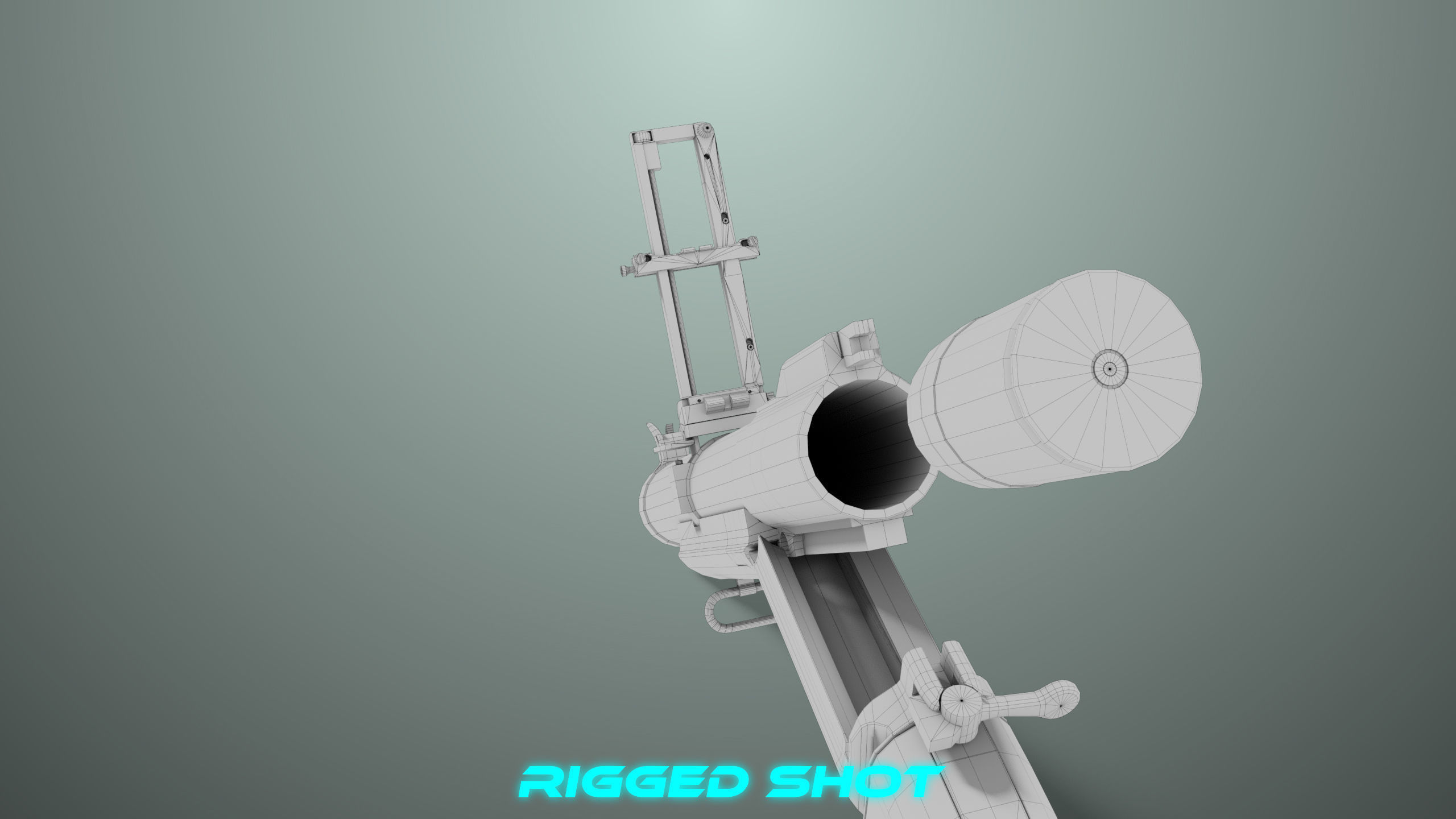 Grenade Launcher 02 Military Green Generic PBR Low-poly 3D model_40