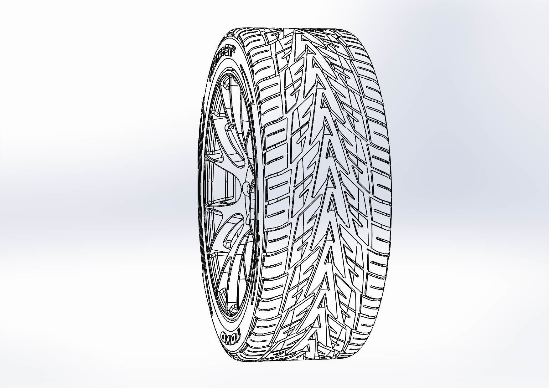 Wheels for scale model of Dodge Challenger Hellcat 3D print model_7