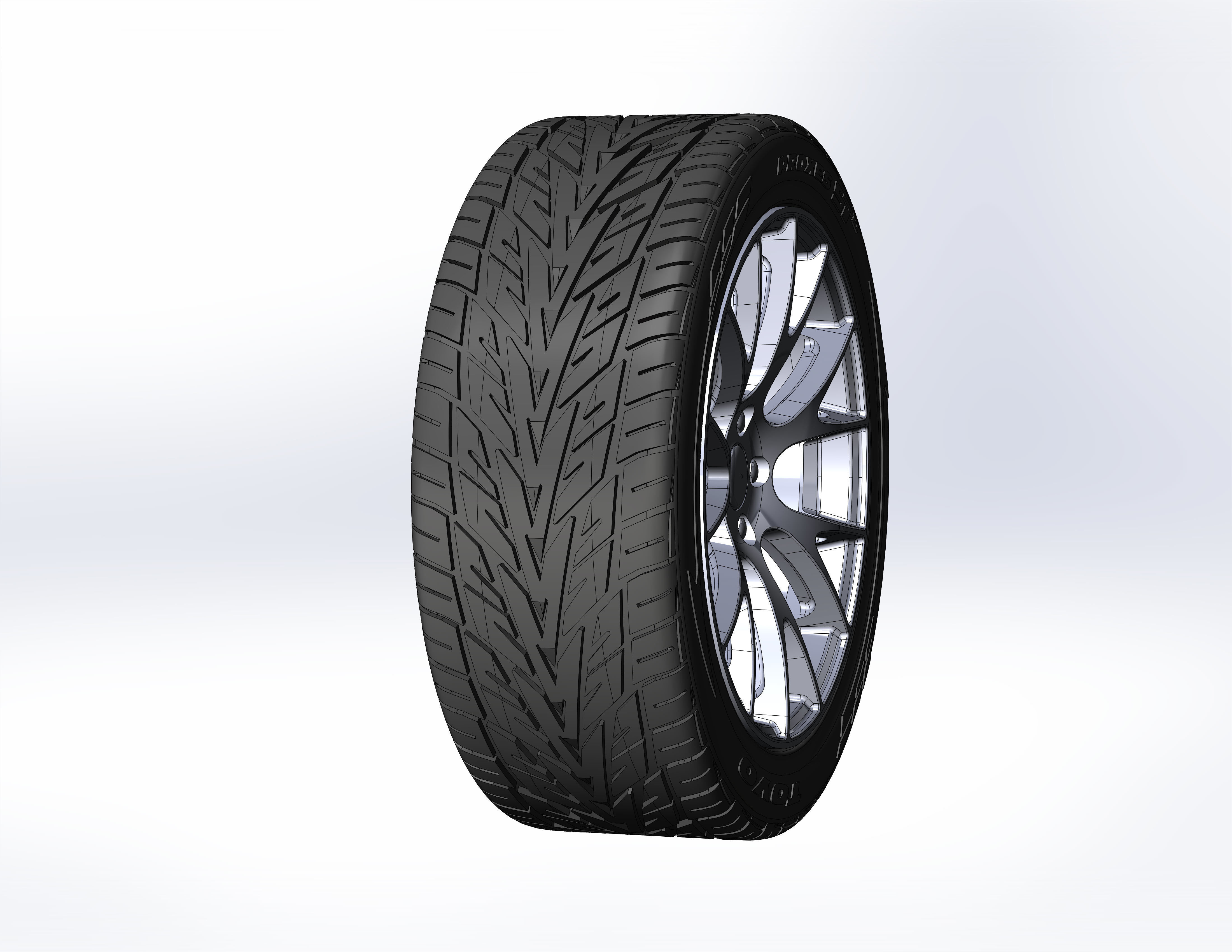 Wheels for scale model of Dodge Challenger Hellcat 3D print model_2