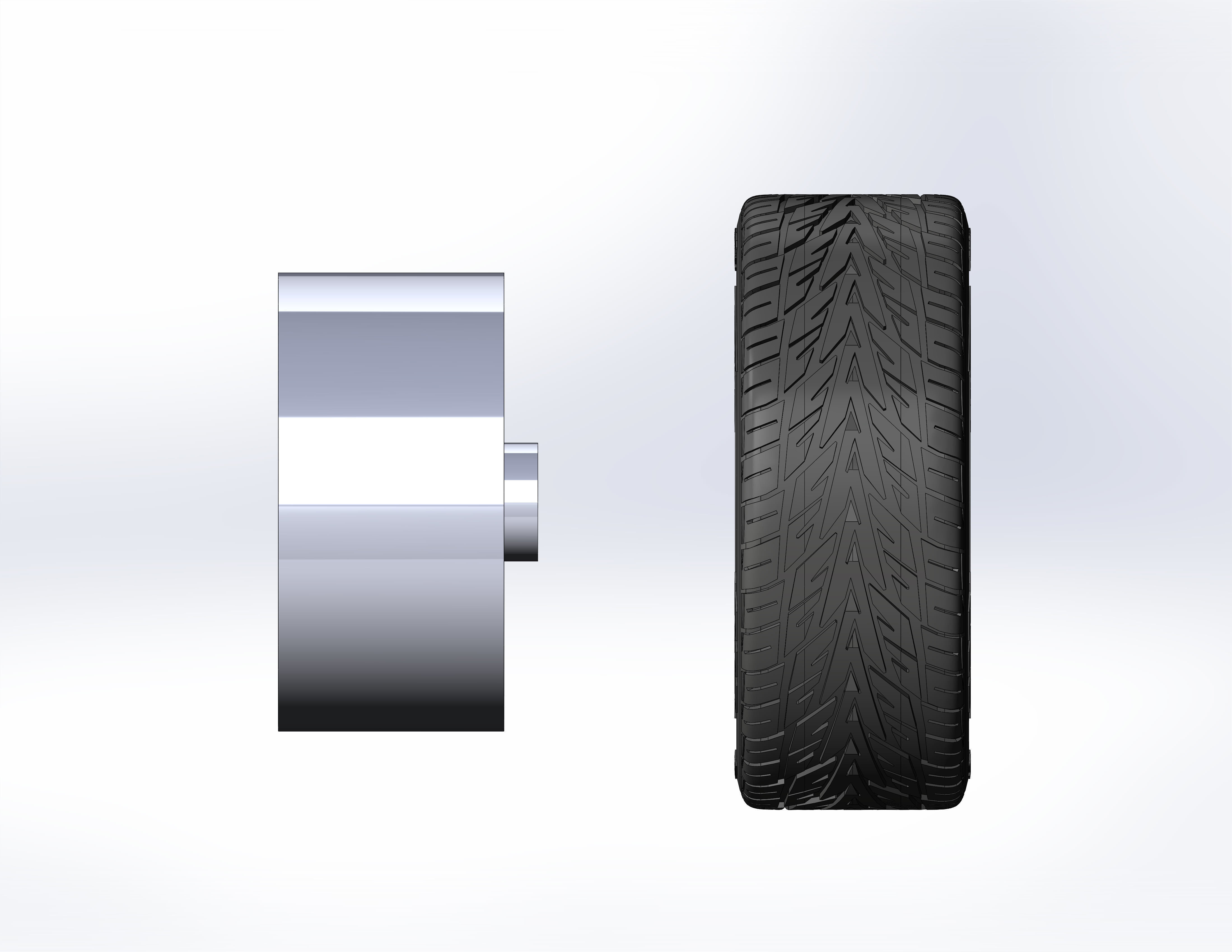 Wheels for scale model of Dodge Challenger Hellcat 3D print model_10