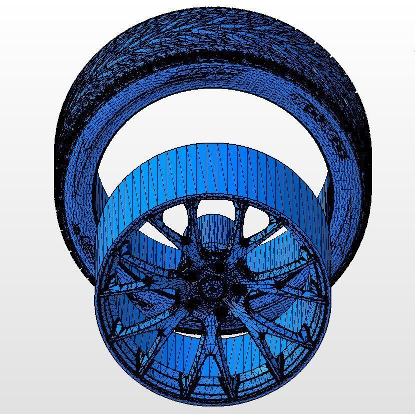 Wheels for scale model of Dodge Challenger Hellcat 3D print model_12