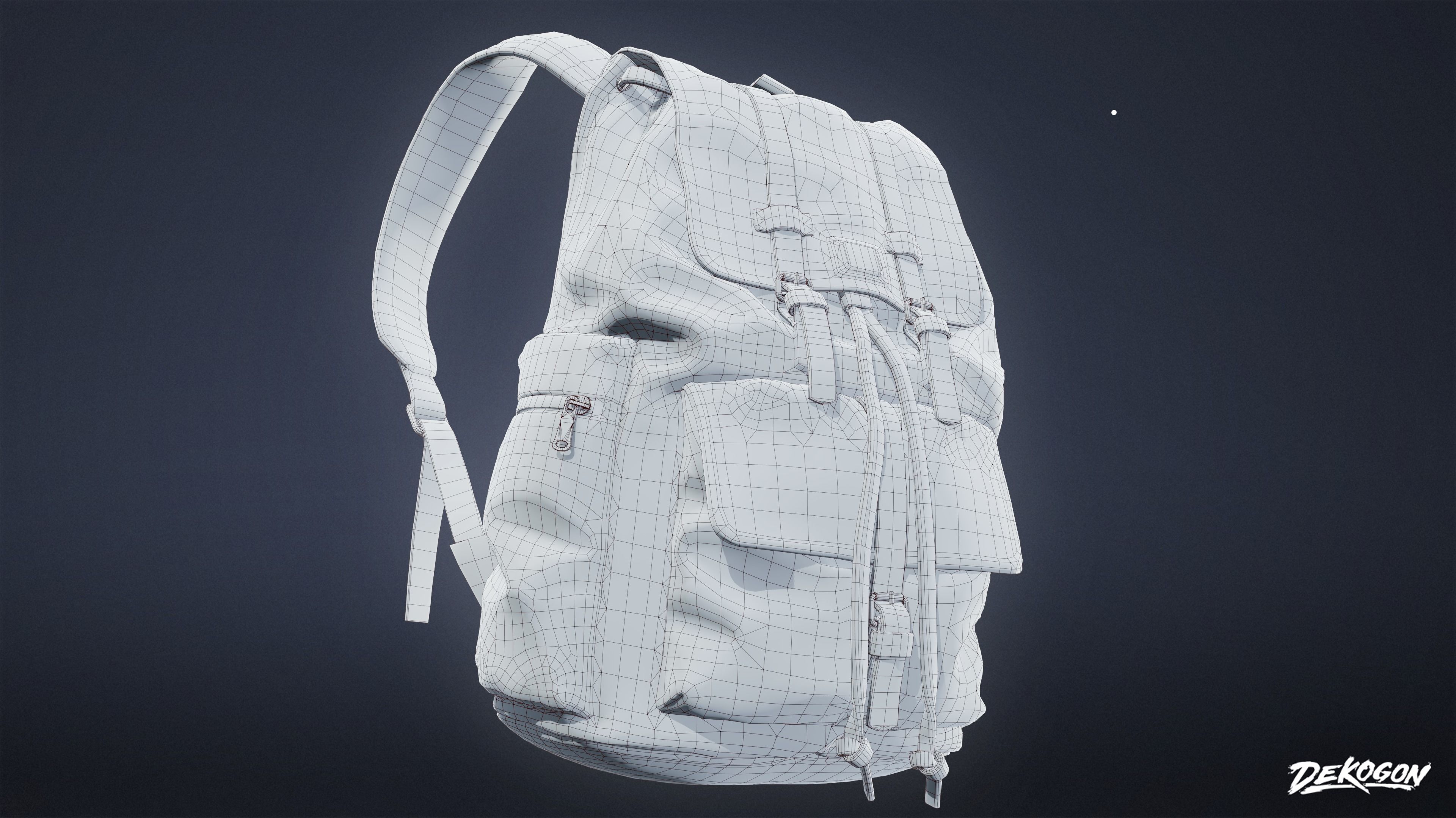 SAFE HOUSE - Backpack 01 - LOW POLY AND NANITE Low-poly 3D model_7
