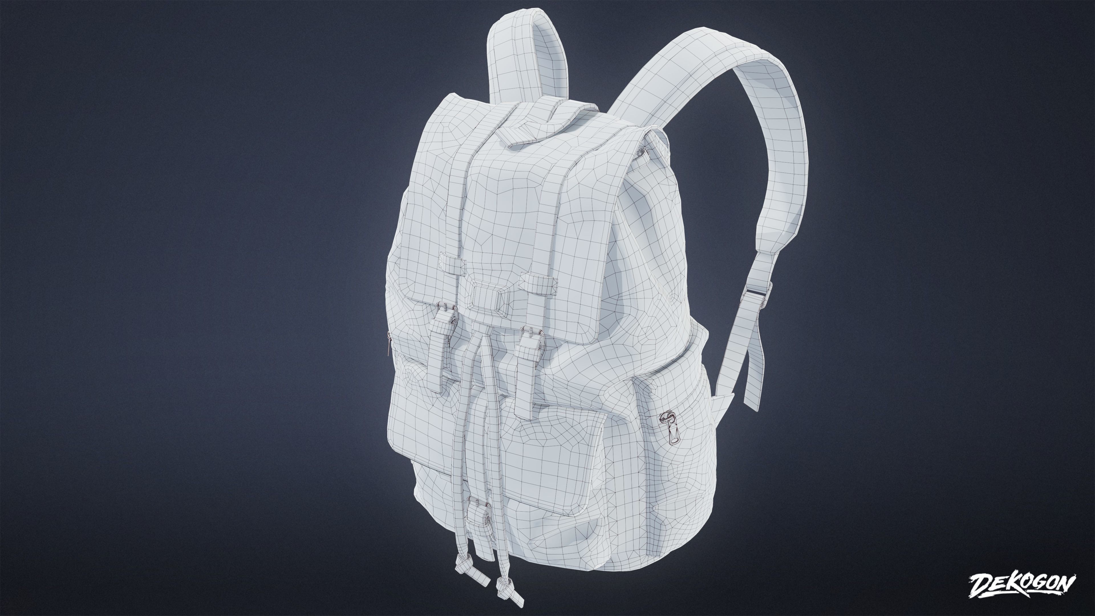 SAFE HOUSE - Backpack 01 - LOW POLY AND NANITE Low-poly 3D model_8