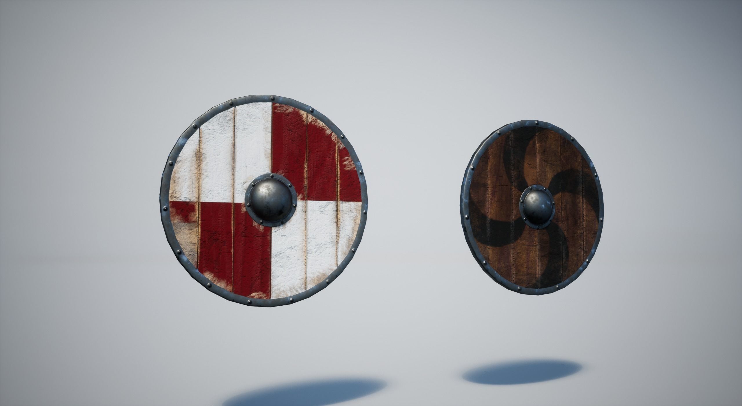 Shields Low-poly 3D model_9